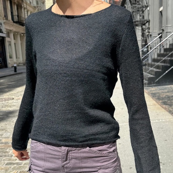 Brandy Melville Stella Mohair Sweater - black - Picture 1 of 4